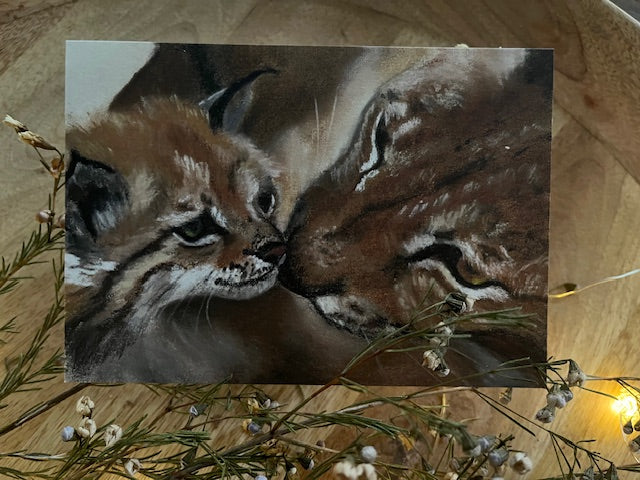 Amour, Lynx et son petit (Lynx lynx)