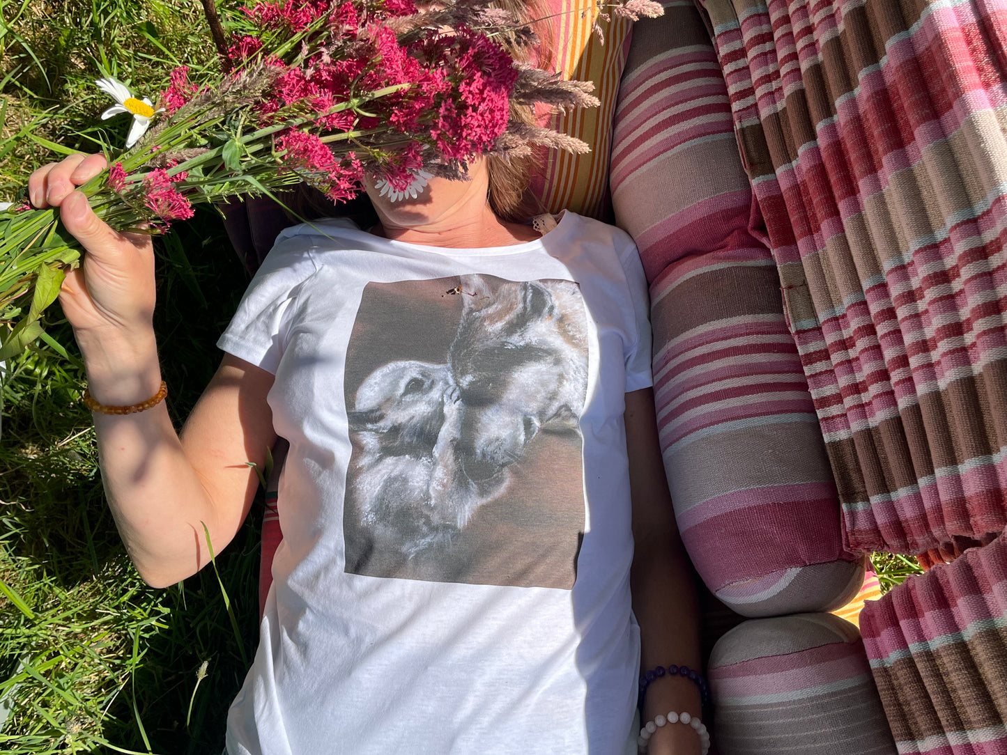 Tee shirt FEMME Maman, Louve et son louveteau (Canis lupus)
