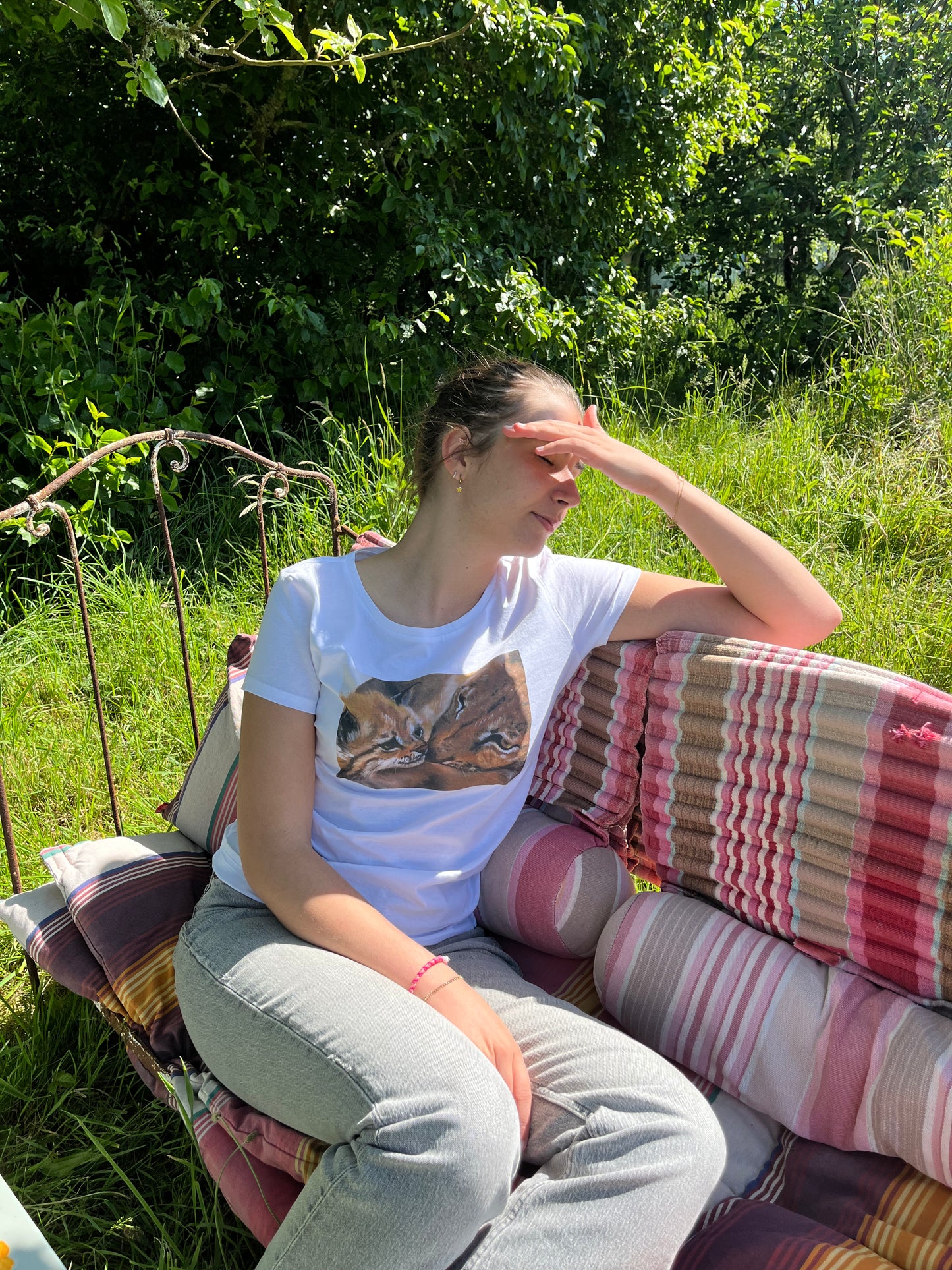 Tee shirt FEMME Amour, Lynx et son petit (Lynx lynx)