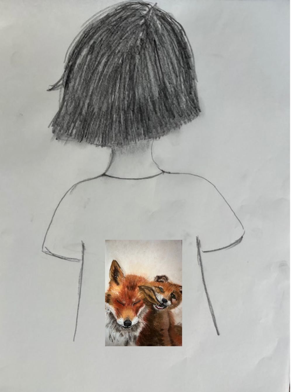Tee shirt FEMME  Allez Maman bon...d'accord, Renarde et son renardeau (Vulpes vulpes)