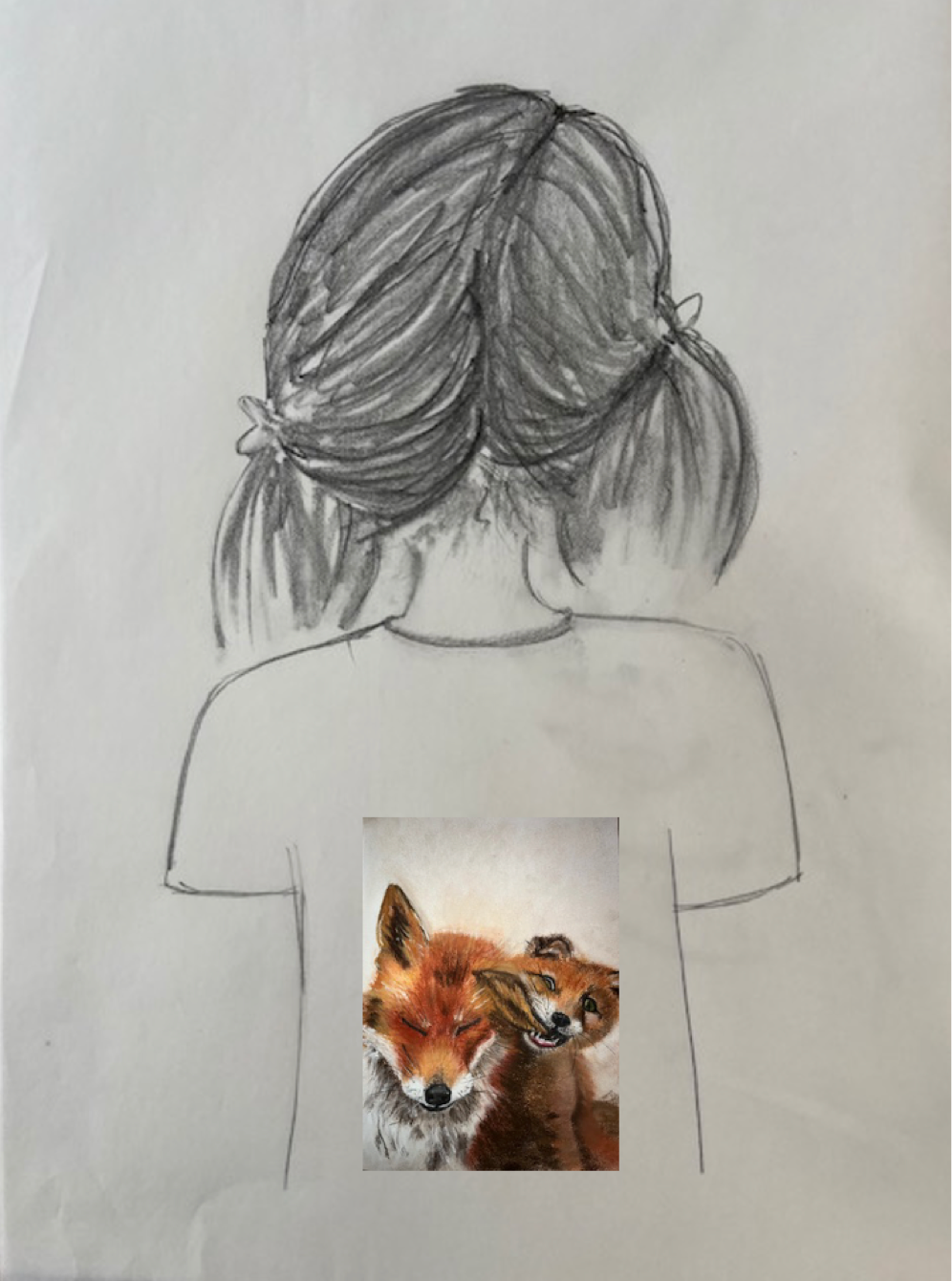 Tee shirt ENFANT Allez Maman bon...d'accord, Renarde et son renardeau (Vulpes vulpes)
