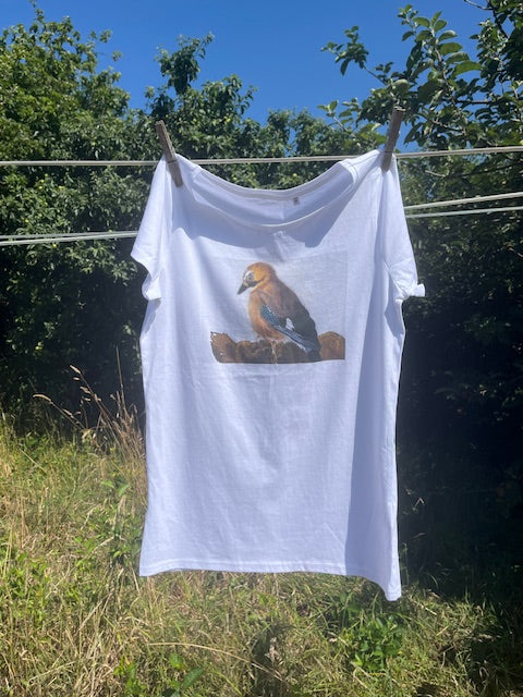 Tee shirt FEMME Des forêts de Chênes, Geai des chênes (Garrulus glandarius)