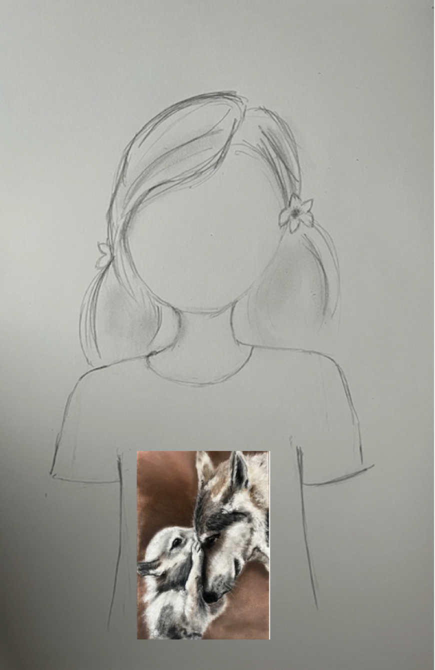 Tee shirt ENFANT  Maman, Louve et son louveteau (Canis lupus)