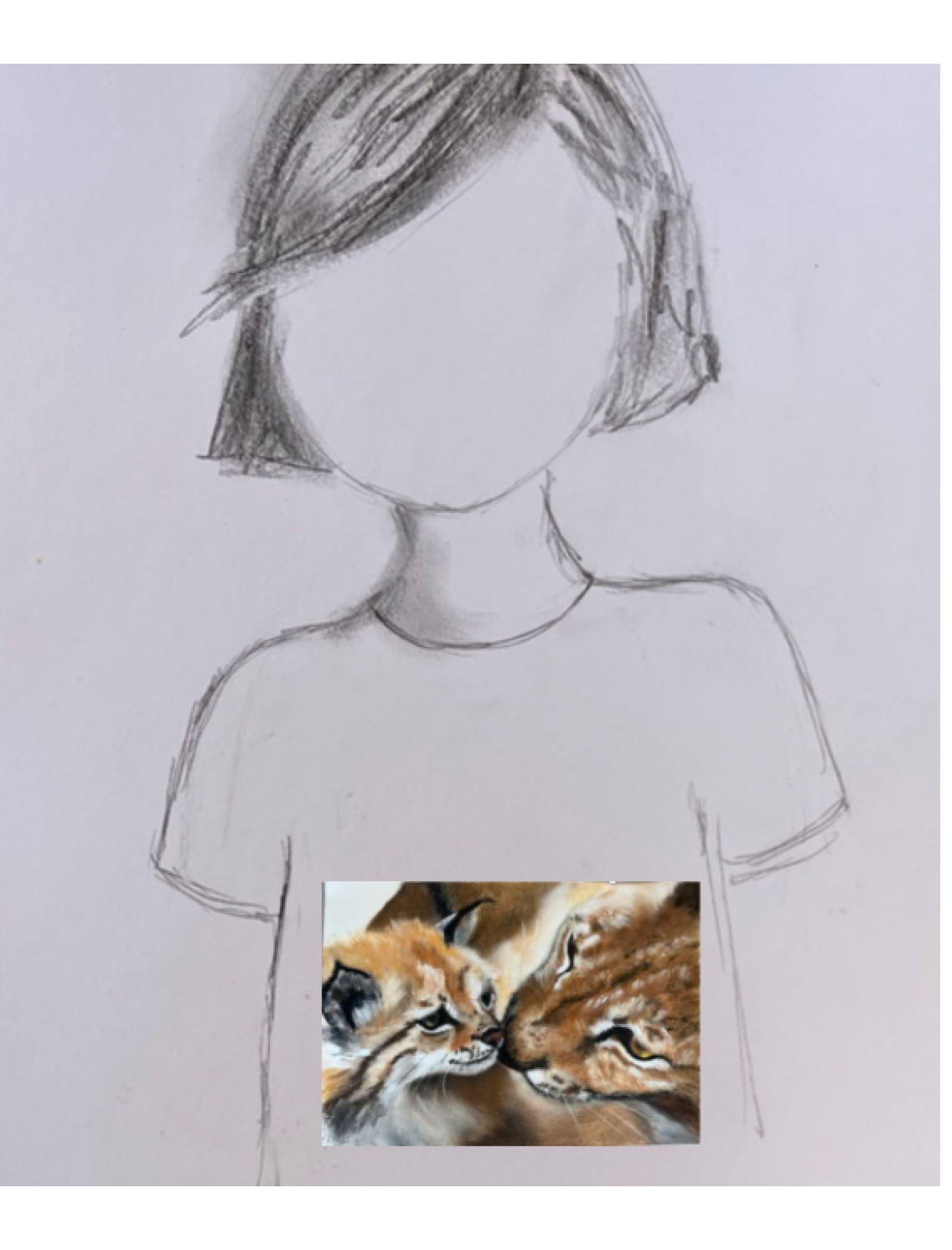 Tee shirt FEMME Amour, Lynx et son petit (Lynx lynx)